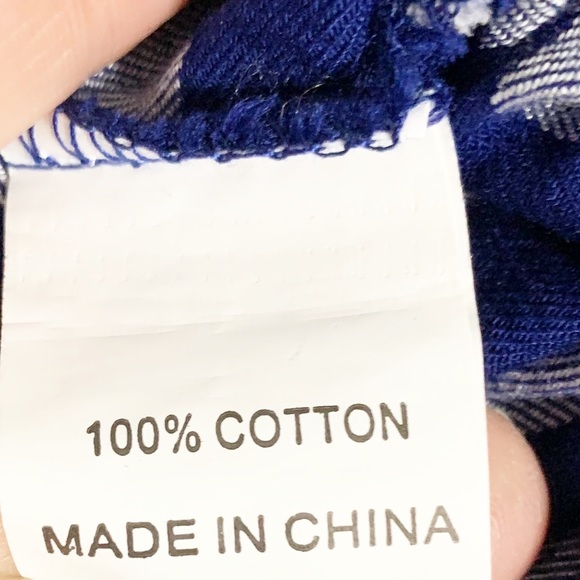 Amaryllis Plaid Cotton V-neck with Mesh Trim Sleeveless Blouse Adjustable Straps - Picture 9 of 10